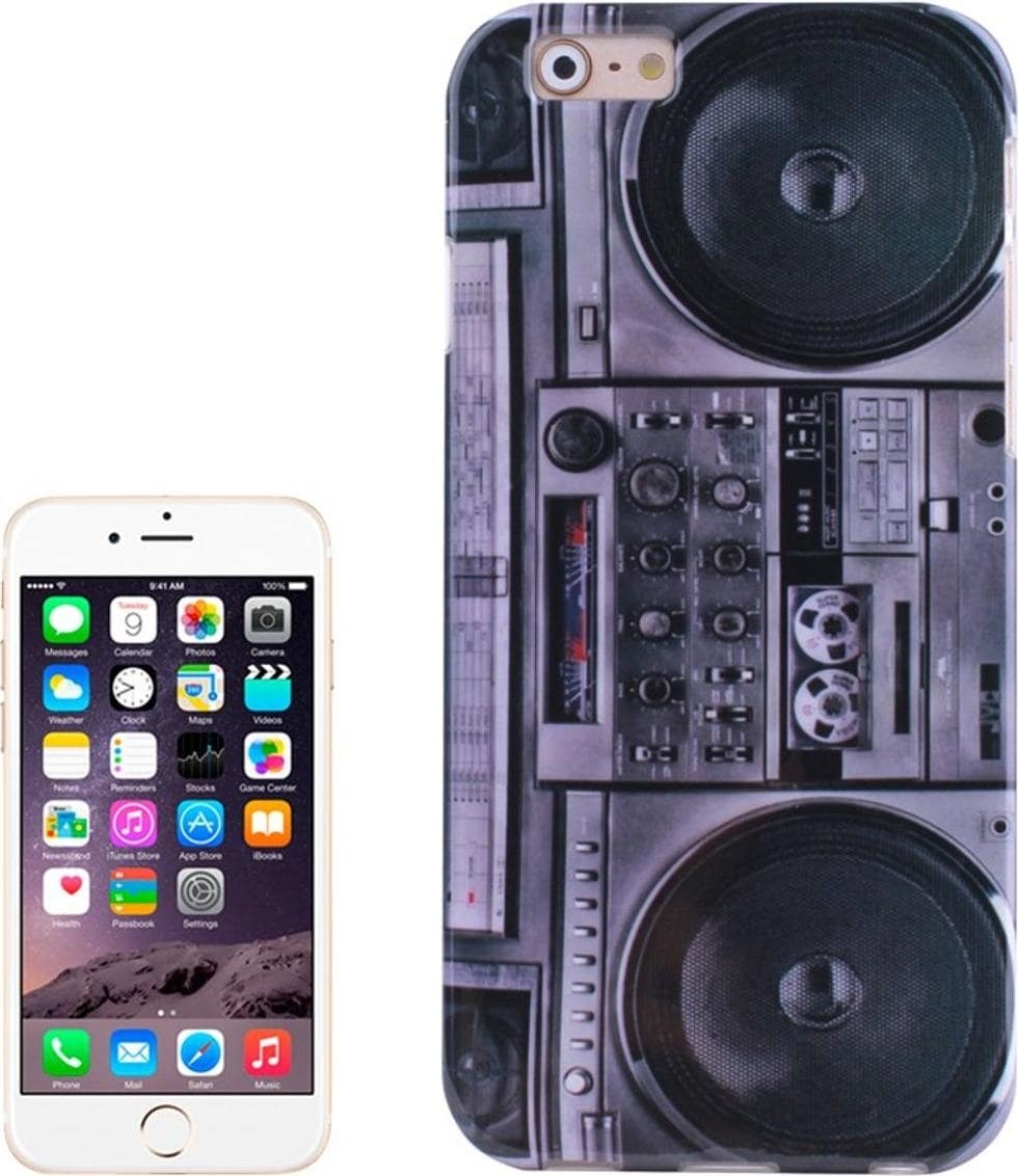 König Design Handyhülle Tasche für Apple iPhone 6 Retro Radio (iPhone 6, iPhone 6s), Smartphone Hülle, Mehrfarbig