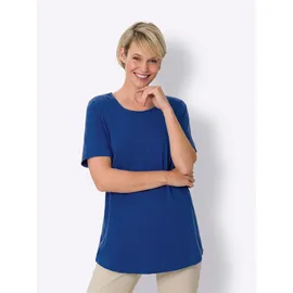Classic Basics Longshirt CLASSIC BASICS "Doppelpack Shirts", Damen, Gr. 46, bunt (royalblau, pink), 100% Baumwolle, unifarben, Rundhals, Shirts Longshirt