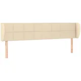 vidaXL Kopfteil mit Ohren Creme 183x23x78/88 cm Stoff