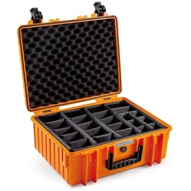 B&W International B&W Case Type 6000 RPD orange mit Facheinteilung
