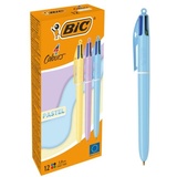 BIC Druckkugelschreiber »4 Colours Pastel« gelb