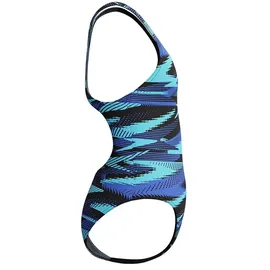 Speedo Hyperboom Allover Medalist Badeanzug Cobalt Pop 5-6 Jahre