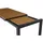 VCM Joan Gartentisch 205-275 x 100 x 76 cm Schwarz/Teak