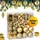 DEUBA Weihnachtskugeln Weihnachtsbaumkugeln Weihnachtsbaumschmuck Gold