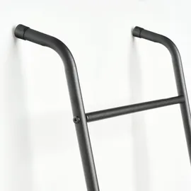 Zeller Leiter-Regal m. 2 Körben, Metall, schwarz/grau