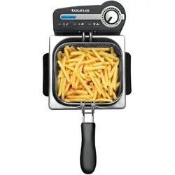 Taurus Professional 2 Plus 2L Friteuse mit 1700W Leistung, Tauchheizelement, Filtersystem, geeignet zum Frittieren mit Deckel