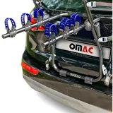 OMAC Heckfahrradträger Fahrradträger Heckklappe E Bike, Faltbar, Abnehmbar, Leichtgewichtig blau|schwarz