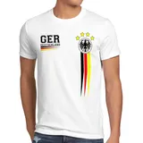 style3 T-Shirt Deutschland WM 2026 Weltmeister trikot fahne fußball stadion flagge weiß S
