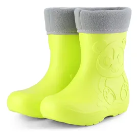 Ladeheid Eva Kinder Jungen Mädchen Gummistiefel Regenschuhe gefüttert LA-CA-11 (Limone, 22/23 Eu)