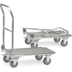 fetra Klappwagen KW 12 Alu, Tragkraft 200kg, TPE-Reifen, klappbarer Schiebebügel