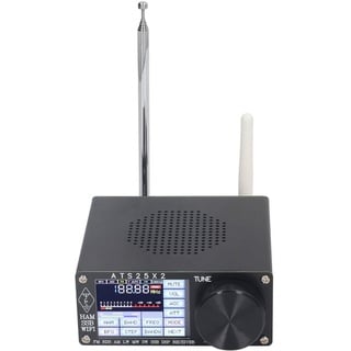 ATS25X2 Vollband Funkempfänger, DSP Empfänger FM LW MW SW SSB Kurzwellenempfänger mit 2,4 Zoll Farb Touchscreen, Handheld Radio Recorder, Gehäuse aus Aluminiumlegierung