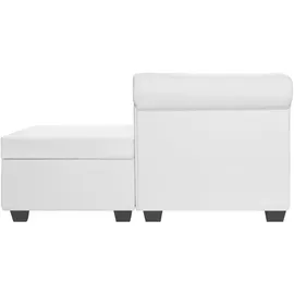 vidaXL Chesterfield Sofa in L-Form Kunstleder Weiß