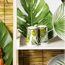 Excelsa Salz Und Pfefferstreuer Foliage Keramik 5X85 Cm Bunt