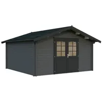 Palmako Gartenhaus Lotta 13,9 m2 - 34 mm Grau