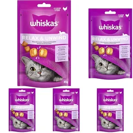 Whiskas Relax & Relieve 8x45g Katzenleckerli, mit Huhn