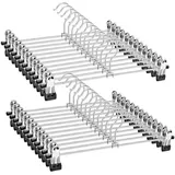 Famanu Hosenbügel verchromt - platzsparend - Set von 24 - 30 cm