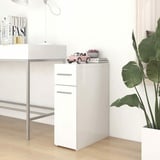 LAPOOH Apothekerschrank, Medikamentenschrank, Medizinschrank, Hausapotheke, Medikamenten Aufbewahrung, Arzneischrank, Weiß 20x45,5x60 cm Spanplatte