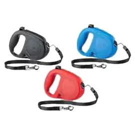 Ferplast Hundeleine Flippy ONE, Rollleine kleine Hunde bis 12 kg. Ausziehbare Schnur max. 4,5 m. Einzelner Knopf zum Verriegeln und Entriegeln, rot