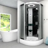 AcquaVapore Dampfdusche Duschkabine Sauna 100x100 cm mit 2K Scheiben Versiegelung