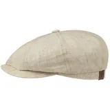 Stetson Hatteras Flat Cap Leinen Damen Herren Baumwollfutter UV 40+ Schirmmütze Frühjahr Sommer beige 57 cm - 57
