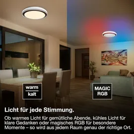 LEDVANCE LED Deckenleuchte 2 schwarz, 32W, dimmbar