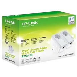 TP-Link AV500 Powerline Adapter Starter Kit TL-PA4010PKIT 500 Mbps 2 Adapter