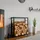 deluke Kaminholzregal Innen Metall 25 x 40 x 125 cm Schwarz