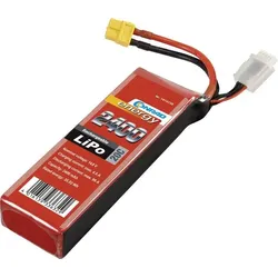 Modellbau-Akkupack (LiPo) 14.8V 2400 mAh Zellen-Zahl: 4 20 C Softcase XT60