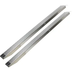 Baumarktplus TRUTZHOLM 2 x Auffahrrampen 250 cm Traglast 1000 kg Alu grau gelocht Motorradrampen Verladerampen