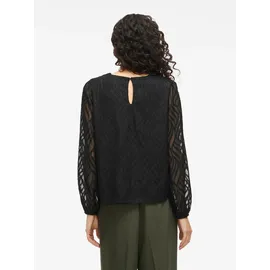 VILA Vimika O-Neck L/S Top schwarz M