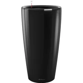LECHUZA Rondo 32 Komplettset Ø 32 x 56 cm schwarz hochglanz