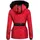 Marikoo Steppjacke "Vanilla", Damen, Gr. S (36), rot, Obermaterial: 100% Polyester, Futter: 100% Polyester, Kunstpelz: 100% Polyacryl, modisch, figurbetont Po-bedeckend, Langarm Ärmel ohne Ärmelschlitz Rippstrickbündchen kontrastfarben, Jacken, edle Winterjacke m.