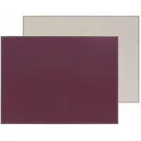 Freeform Platzset, rechteckig, Pflaume/Elfenbein