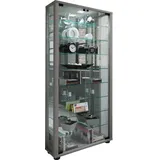 VCM Vitrine Lumo 59 x 18 x 114,8 cm Silber