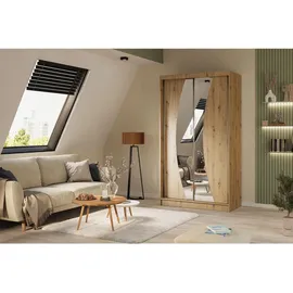 masseno Schwebetürenschrank VOCE 120 x 216 x 61 cm Braun