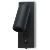 Fiai IsoLED ISOLED Leseleuchte, 45W schwarz, mit USB-A und USB-C Ladebuchse, 3000K