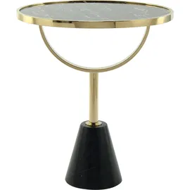 Kayoom Beistelltisch KAYOOM "Rocio, Ausgefallenes Design,Stabiler Marmor-Sockel", schwarz, B:46cm H:54cm T:46cm, Tischplatte: 100% marmorisiertes Glas / Gestell: Marmor, Edelstahl, Tische, Beistelltisch, ausgefallenes Gestell, stabiler Marmorfuß, marmorierte 
