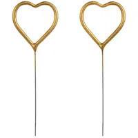 Partydeco Wunderkerzen Herz ca. 16,5 cm | Gold - Gold