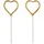 Partydeco Wunderkerzen Hochzeit 16x5cm in Herzform 2er Set - Brennendes Herz Sternspritzer Herzwunderkerzen für Vintage Hochzeitsdeko