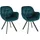 OTTO home Esszimmerstuhl Elli Samtstoff blau 2er Set
