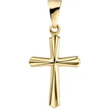 Kreuzanhänger JOBO "Anhänger Kreuz", gelb (gelbgold 375), Schmuckanhänger, Damen, Gelbgold 375, 375 Gold