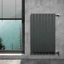 WITEN&NOCK Designheizkörper 610 x 460 mm 623 W anthrazit Seitenventil