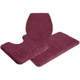 MY HOME Badematte »Sanremo, Badvorleger, Badezimmer Teppich, sehr weich«, rutschhemmend beschichtet, fußbodenheizungsgeeignet-schnell trocknend, Badteppich, unifarben, rechteckig, rund & als 3-tlg. Set erhältlich lila