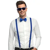 Boland - Kostümset 3-teilig, Zubehör Set mit Hosenträger, Brille und Fliege, für Festival, JGA, Karneval und Mottoparty
