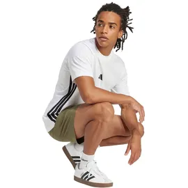 adidas Essentials 3-Streifen Single Jersey Kurzarm-T-Shirt White / Black M