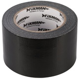 Fixman 189896 Robustes Gewebe-Klebeband 72 mm x 50 m, schwarz