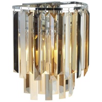 Licht-Erlebnisse Wandleuchte Wandlampe Kristall B: 28 cm 2x E14