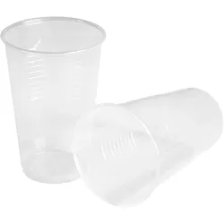 500 Becher Plastikbecher Kunststoff klar transparent, 0,3l, PP