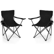 BigDean Campingstuhl Schwarz 2 St.
