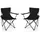 BigDean Campingstuhl Schwarz 2 St.